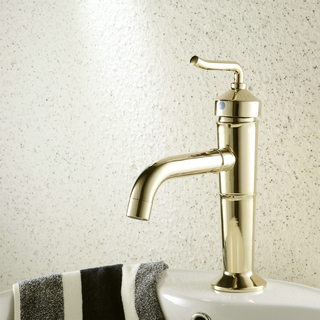 Ti-PVD Single Handle One Hole Centerset Bathroom Sink Tap TP0487G