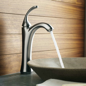 Classic Solid Brass Bathroom Sink Tap - Nickel Brushed Finish T0519N Classic Solid Brass Bathroom Sink Tap - Nickel Brushed Finish T0519N