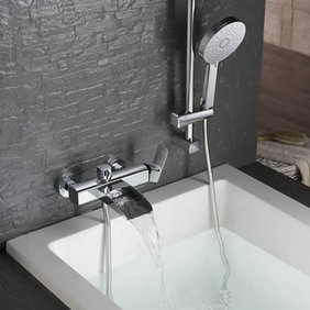 Contemporary Single Handle Wall-mount Waterfall Shower Set Tap - T0556W Contemporary Single Handle Wall-mount Waterfall Shower Set Tap - T0556W