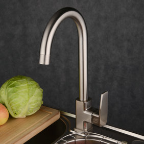 Nickel Brushed Single Handle Kitchen Tap T1728N Nickel Brushed Single Handle Kitchen Tap T1728N
