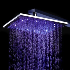 Contemporary 8 inch Stainless Steel Color Changing LED Light Shower Head HB8F Contemporary 8 inch Stainless Steel Color Changing LED Light Shower Head HB8F