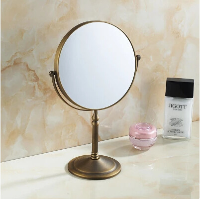8 Inches Antique Brass Bathroom Desktop Make Up Mirror MB008 8 Inches Antique Brass Bathroom Desktop Make Up Mirror MB008