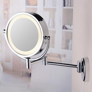 Chrome Wall Mounted 8 Inch LED Bathroom Make Up Mirrors MB018 Chrome Wall Mounted 8 Inch LED Bathroom Make Up Mirrors MB018