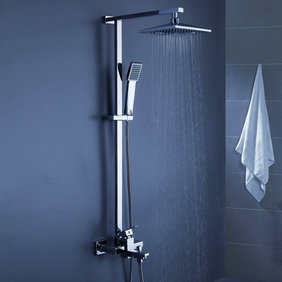 Contemporary 8 inch Shower Head + Hand Shower Tub Shower Tap - SC006 Contemporary 8 inch Shower Head + Hand Shower Tub Shower Tap - SC006
