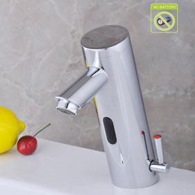 Contemporary Bathroom Sink Tap with Hot and Cold Hydropower Automatic Sensor - T0106AP Contemporary Bathroom Sink Tap with Hot and Cold Hydropower Automatic Sensor - T0106AP
