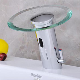 Contemporary Hot and Cold Hydropower Automatic Sensor Waterfall Bathroom Sink Tap - T0109A Contemporary Hot and Cold Hydropower Automatic Sensor Waterfall Bathroom Sink Tap - T0109A