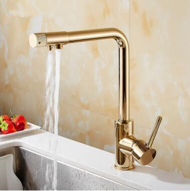 Antique Brass Golden Mixer Three Way Drinking Water Kitchen Sink Tap T0150G Antique Brass Golden Mixer Three Way Drinking Water Kitchen Sink Tap T0150G