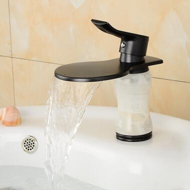 New Black Bronze Brass Waterfall Bathroom Sink Tap TA224B New Black Bronze Brass Waterfall Bathroom Sink Tap TA224B