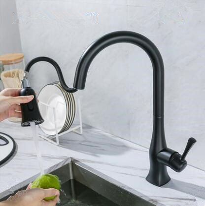 Antique Black Bronze Brass Pull Out Kitchen Taps TA260P Antique Black Bronze Brass Pull Out Kitchen Taps TA260P