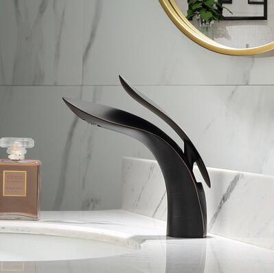 Antique Black Brass Basin Tap Art Designed Mixer Bathroom Sink Tap TB0014 Antique Black Brass Basin Tap Art Designed Mixer Bathroom Sink Tap TB0014