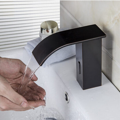 Antique Brass Black Bronze Waterfall Mixer Water Automatic Bathroom Sink Tap TB0722 Antique Brass Black Bronze Waterfall Mixer Water Automatic Bathroom Sink Tap TB0722