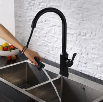 Antique Black Bronze Brass 360° Rotatable Pull Out Kitchen Tap TB355P Antique Black Bronze Brass 360° Rotatable Pull Out Kitchen Tap TB355P