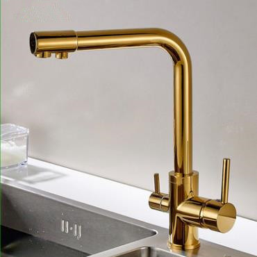 Antique Brass Golden Three Way Drinking Water Kitchen Sink Tap TG0172 Antique Brass Golden Three Way Drinking Water Kitchen Sink Tap TG0172