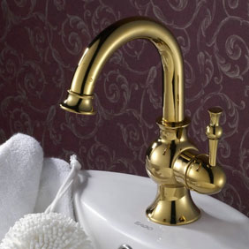 Ti-PVD Finish Solid Brass Bathroom Sink Tap T0430G Ti-PVD Finish Solid Brass Bathroom Sink Tap T0430G